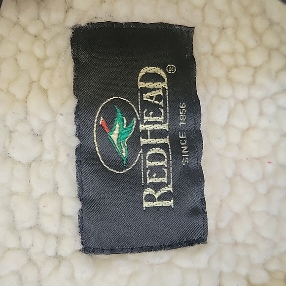 Red Head Mens Size L Sherpa lined Shirt Jacket Red Black Buffalo Checked - Picture 2 of 9